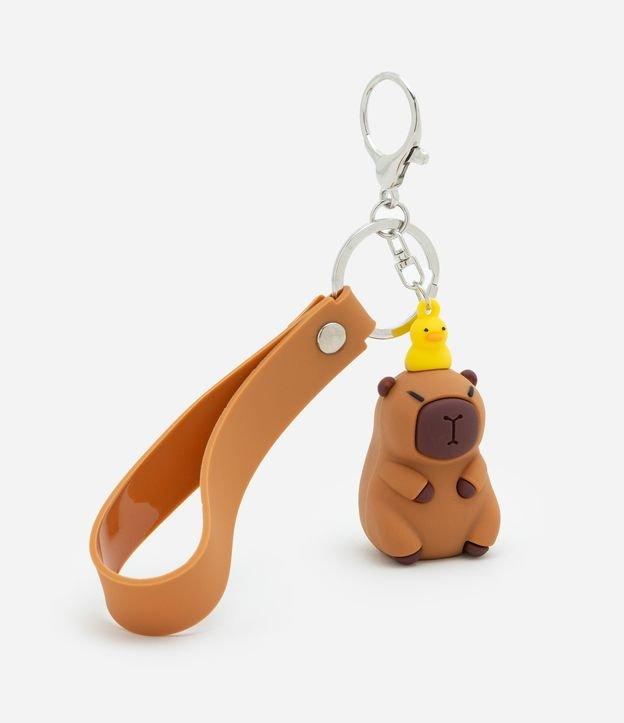 Chaveiro Infantil de Plástico com Capivara e Pintinho - Tam Único - 1