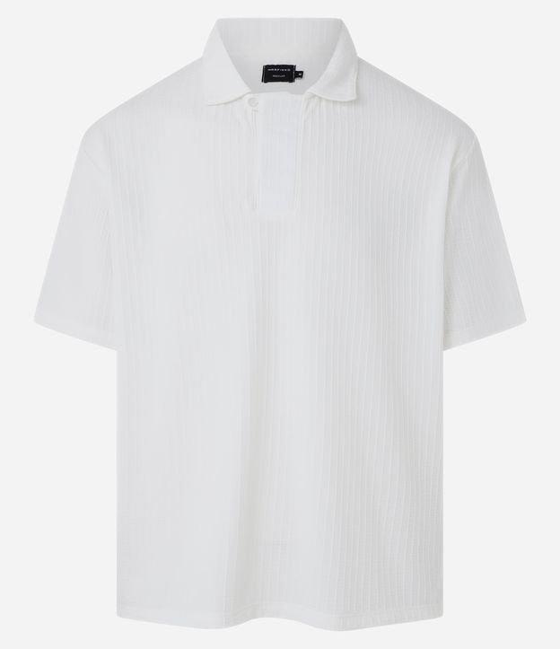 Camisa Polo Regular com Vista Oculta e Textura - 1