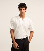 Camisa Polo Regular com Vista Oculta e Textura - 3