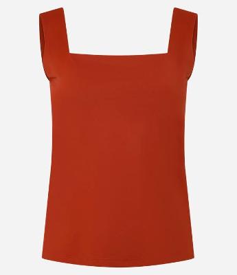 Blusa em Poliamida com Decote Quadrado