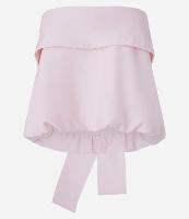 Blusa Balonê Alfaiatada com Amarração em Laço nas Costas - 1