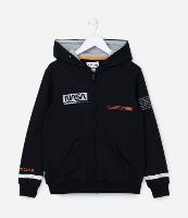 Casaco Infantil em Moletom com Estampa Refletiva NASA - Tam 5 a 14 Anos - 1