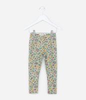 Calça Legging Infantil Canelada com Estampa Florzinhas - Tam 1 a 6 Anos - 1