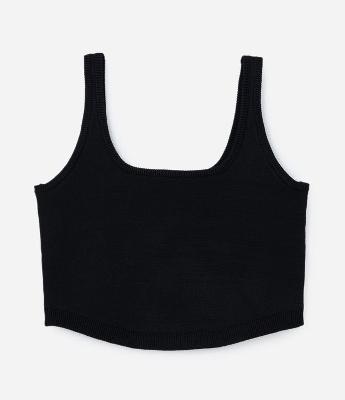 Blusa Cropped em Tricô Curve & Plus Size