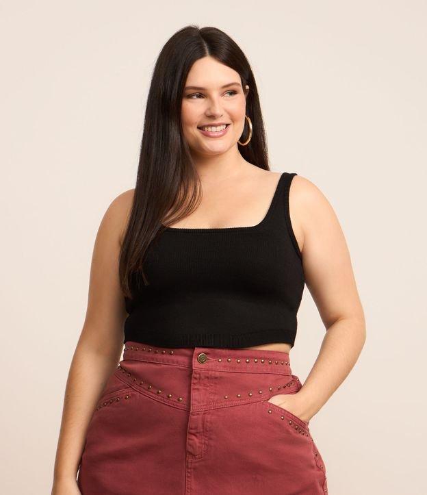 Blusa Cropped em Tricô Curve & Plus Size - 2