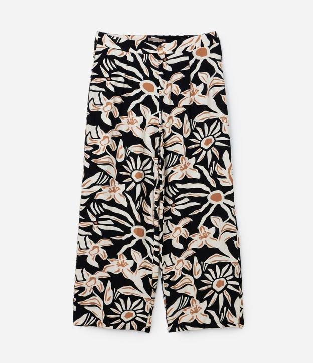 Calça Reta em Crepe com Estampa Floral Curve & Plus Size - 1