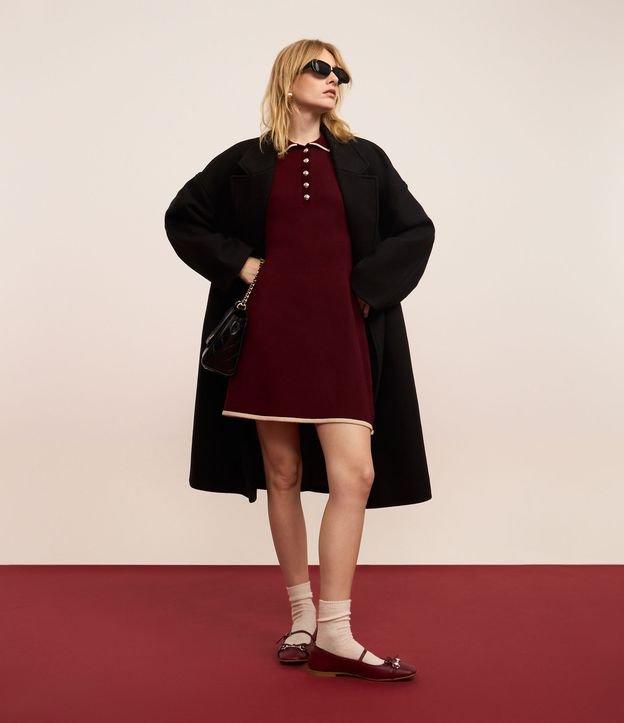 Vestido Curto em Tricô com Gola Polo - 2