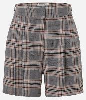 Short Alfaiatado com Pregas e Estampa Xadrez - 1