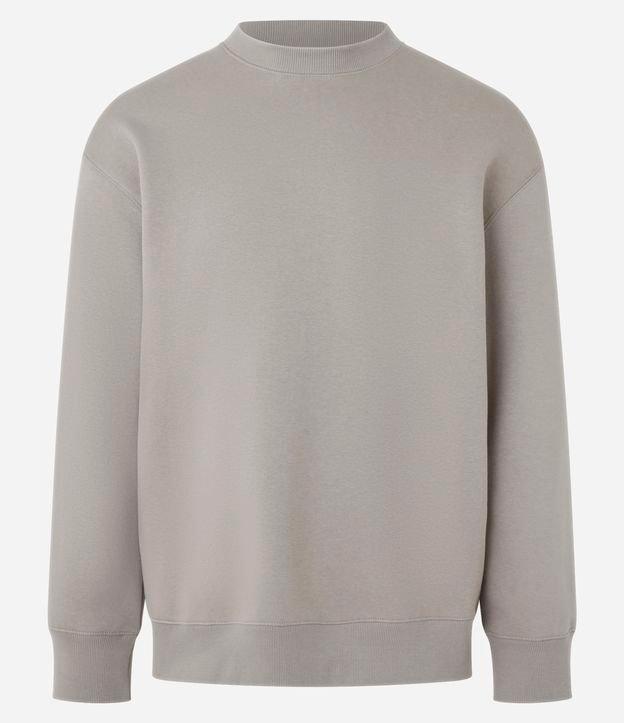 Casaco Relaxed Básico em Moletom - 1