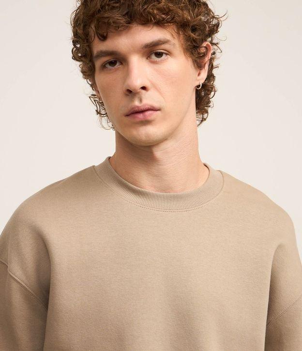 Casaco Relaxed Básico em Moletom - 2