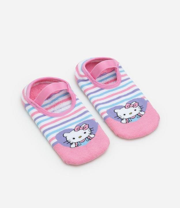 Meia Sapatilha Infantil com Antiderrapante e Estampa Hello Kitty - Tam 19 a 34 - 1
