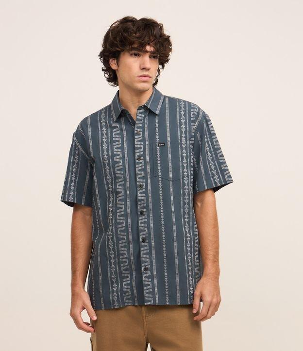 Camisa Relaxed em Jacquard com Listras Étnicas - 3