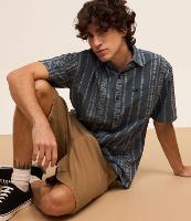 Camisa Relaxed em Jacquard com Listras Étnicas - 1