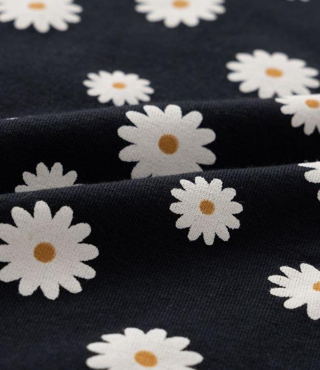 Vestido Infantil com Sobreposição e Estampa Margaridas - Tam 5 a 14 Anos - 1