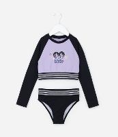 Biquíni Infantil com Elástico Brilhante e Proteção UV - Tam 5 a 14 Anos - 1