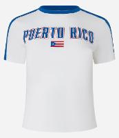 Camiseta em Algodão com Gola Contrastante e Estampa Puerto Rico - 1