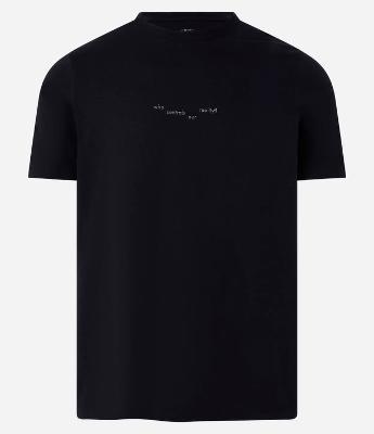 Camiseta em Algodão com Estampa Who Controls our Reality