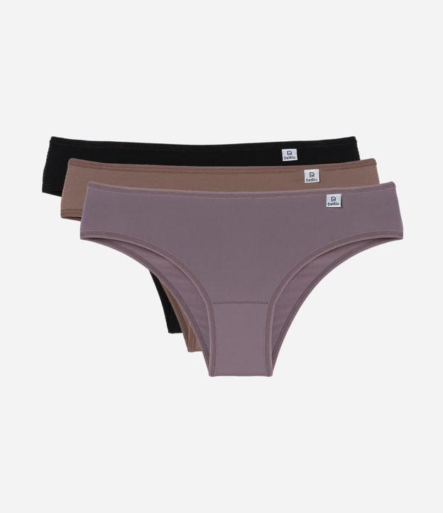 Kit 03 Calcinhas Biquíni em Microfibra Del Rio - 1