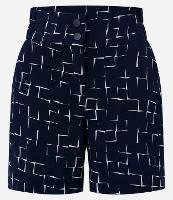 Short Alfaitado Cintura Alta com Estampa Ladrilhos - 1