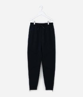 Calça Infantil com Recortes Zíper na Barra - Tam 5 a 14 Anos