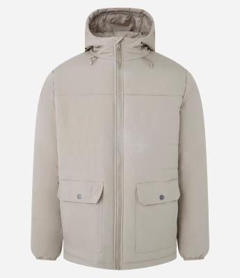 Jaqueta Puffer com Capuz e Bolsos Cargo