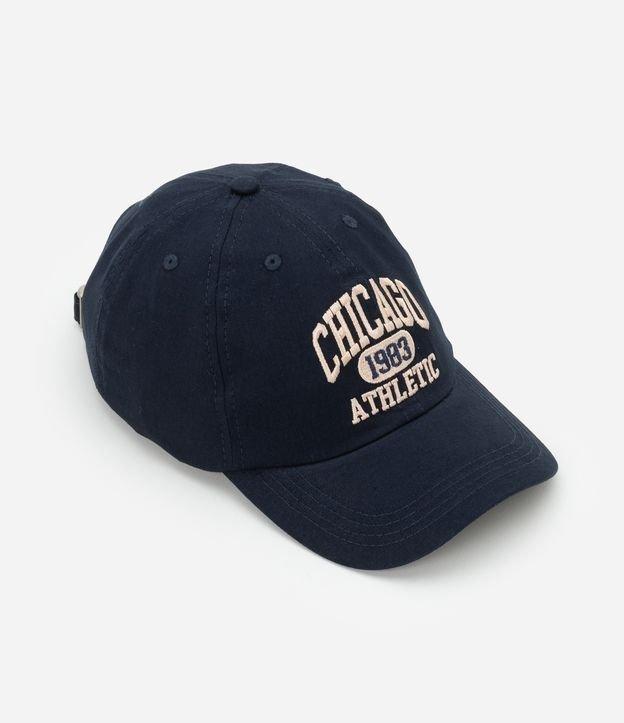 Boné Aba Curva em Sarja com Bordado Chicago - 1