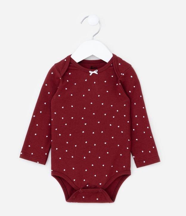 Body Infantil com Estampa de Mini Corações - Tam 0 a 18 meses - 1