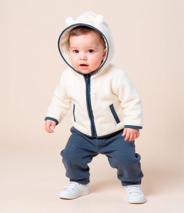 Conjunto Infantil em Fleece com Bordado Leãozinho - Tam 0 a 18 meses - 3