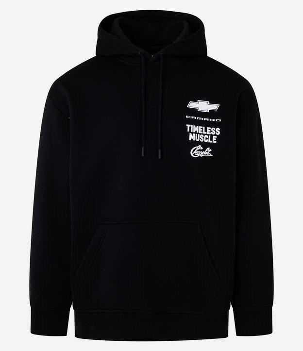 Casaco Relaxed em Fleece com Estampa de Camaro Amarelo - 1