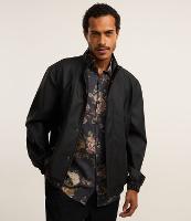 Jaqueta Bomber em Material Sintético com Gola Alta - 3