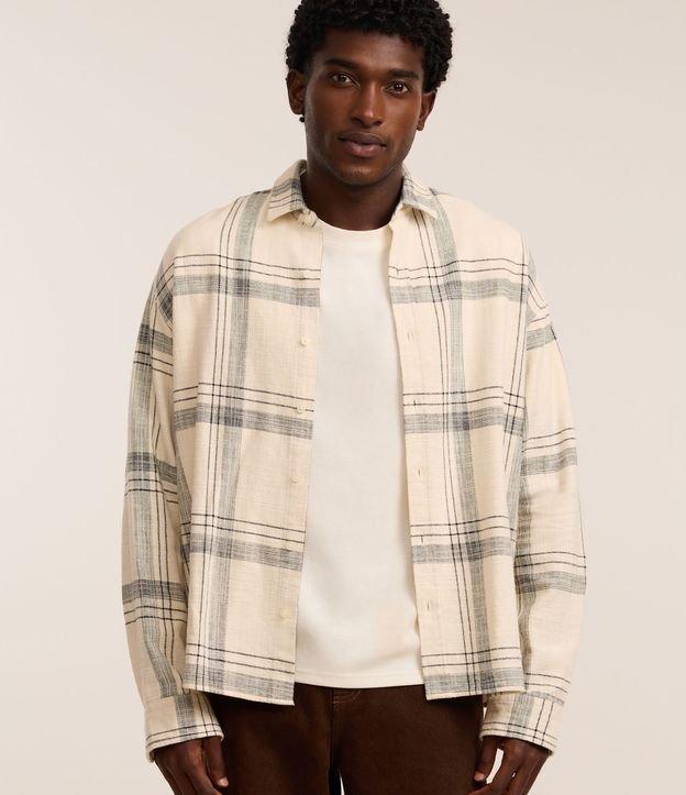 Camisa Relaxed em Flanela com Estampa Xadrez Texturizada - 2
