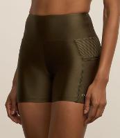 Bermuda Esportiva em Microfibra com Efeito Metalizado e Bolso - 1