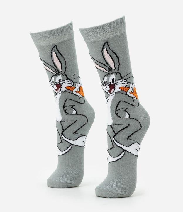 Meia Cano Longo em Algodão com Estampa do Pernalonga - 1