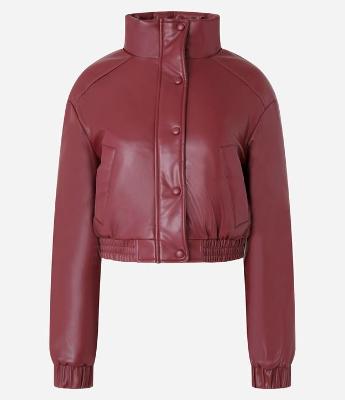 Jaqueta Bomber Puffer com Gola Alta