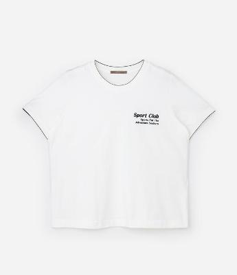 Camiseta T-shirt com Bordado Sport Club Curve & Plus Size