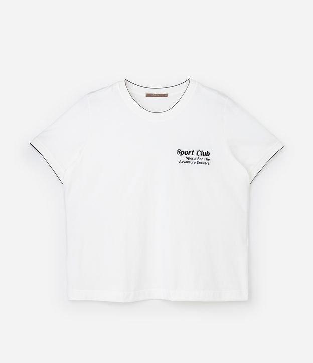 Camiseta T-shirt com Bordado Sport Club Curve & Plus Size - 1