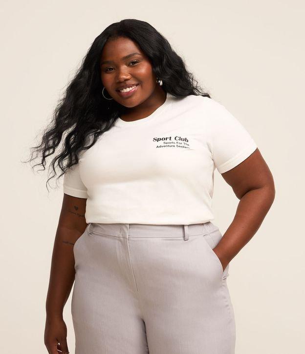 Camiseta T-shirt com Bordado Sport Club Curve & Plus Size - 3