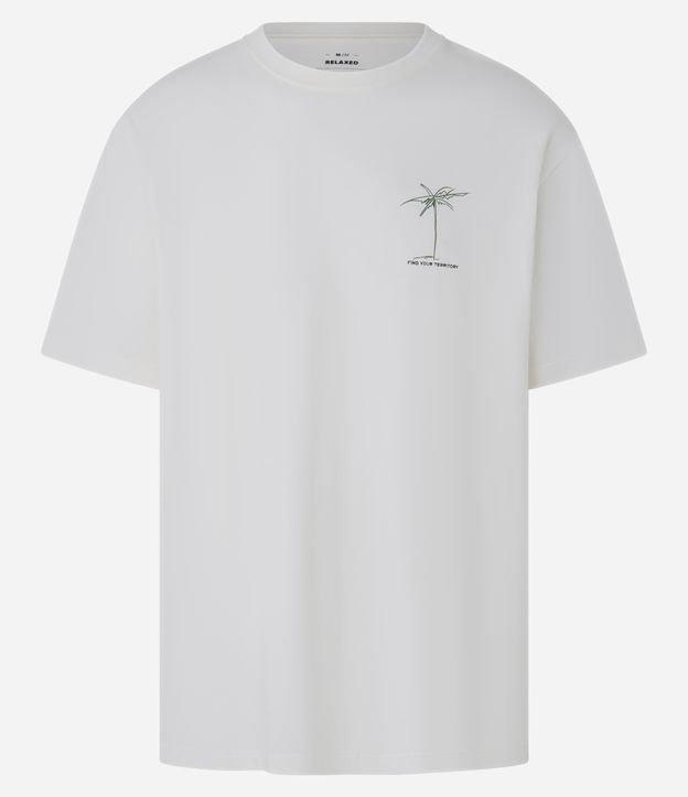 Camiseta Relaxed com Estampa de Coqueiros - 1