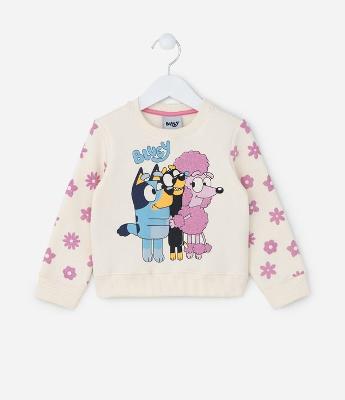 Casaco Infantil em Moletom com Estampa Bluey - Tam 1 a 6 Anos