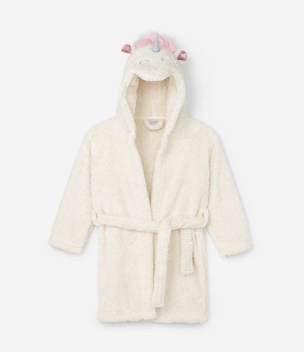 Roupão Infantil em Fleece com Bordado Unicórnio - Tam 3 a 16 Anos - 1