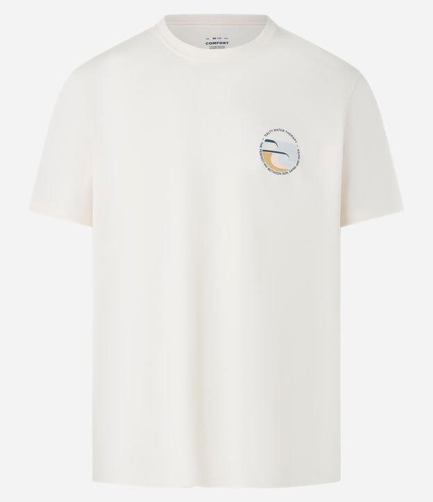 Camiseta Comfort em Algodão Peruano com Estampa Lettering - 1