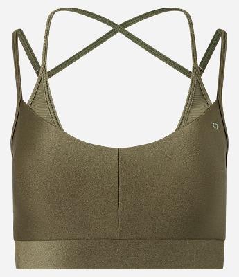 Top Esportivo em Microfibra com Alças Duplas e Sobreposição