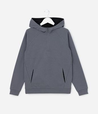 Casaco Esportivo Infantil com Capuz e Bolsos - Tam 5 a 14 Anos