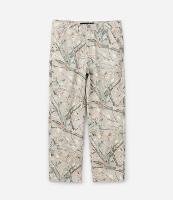 Calça Baggy em Sarja com Estampa de Galhos de Arvore - 1