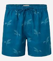 Bermuda em Microfibra com Estampa de Broto de Flores - 1