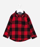 Camisa Infantil em Flanela com Estampa Xadrez - Tam 1 a 5 Anos - 1