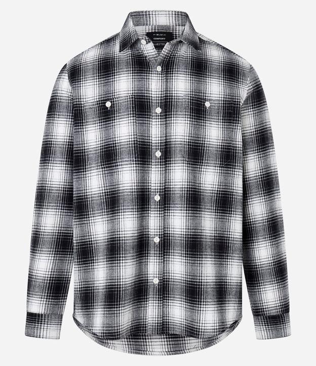 Camisa Comfort em Flanela com Estampa Xadrez - 1