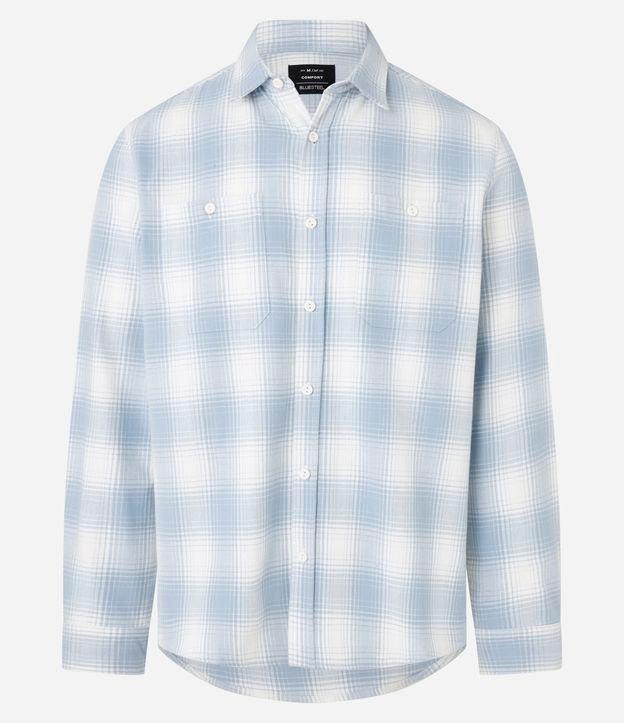 Camisa Comfort em Flanela com Estampa Xadrez - 1