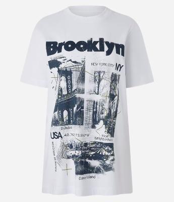 Camiseta T-shirt em Algodão com Estampa Brooklyn