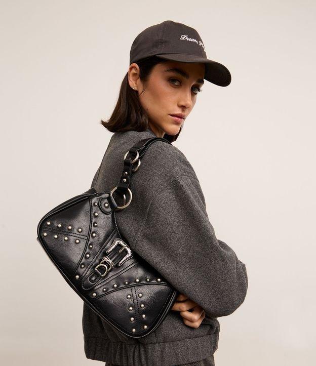 Bolsa Baguete Western em PU com Fivela Frontal e Alças Detalhadas - 2